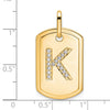 Diamond Initial Dog Tag Charms