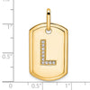 Diamond Initial Dog Tag Charms