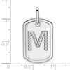 Diamond Initial Dog Tag Charms