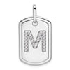 Diamond Initial Dog Tag Charms