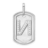 Diamond Initial Dog Tag Charms