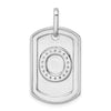 Diamond Initial Dog Tag Charms