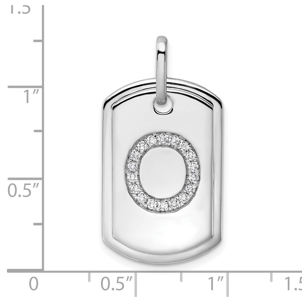 Diamond Initial Dog Tag Charms