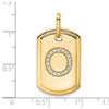 Diamond Initial Dog Tag Charms