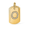 Diamond Initial Dog Tag Charms