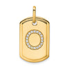 Diamond Initial Dog Tag Charms