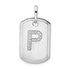 Diamond Initial Dog Tag Charms