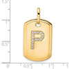 Diamond Initial Dog Tag Charms