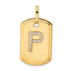 Diamond Initial Dog Tag Charms
