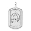 Diamond Initial Dog Tag Charms