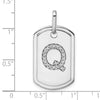 Diamond Initial Dog Tag Charms