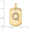 Diamond Initial Dog Tag Charms