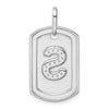 Diamond Initial Dog Tag Charms