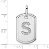 Diamond Initial Dog Tag Charms