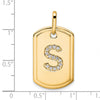 Diamond Initial Dog Tag Charms