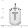 Diamond Initial Dog Tag Charms