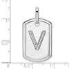 Diamond Initial Dog Tag Charms