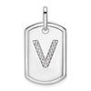 Diamond Initial Dog Tag Charms