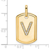 Diamond Initial Dog Tag Charms