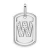 Diamond Initial Dog Tag Charms