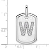 Diamond Initial Dog Tag Charms
