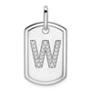Diamond Initial Dog Tag Charms