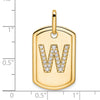 Diamond Initial Dog Tag Charms