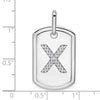Diamond Initial Dog Tag Charms