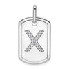 Diamond Initial Dog Tag Charms
