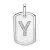 Diamond Initial Dog Tag Charms
