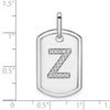 Diamond Initial Dog Tag Charms