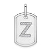 Diamond Initial Dog Tag Charms