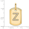 Diamond Initial Dog Tag Charms