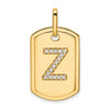 Diamond Initial Dog Tag Charms