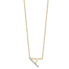 Sideways Diamond Initial Necklaces