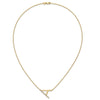 Sideways Diamond Initial Necklaces