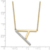 Sideways Diamond Initial Necklaces