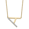 Sideways Diamond Initial Necklaces