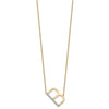 Sideways Diamond Initial Necklaces