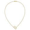 Sideways Diamond Initial Necklaces