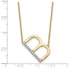 Sideways Diamond Initial Necklaces