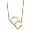 Sideways Diamond Initial Necklaces