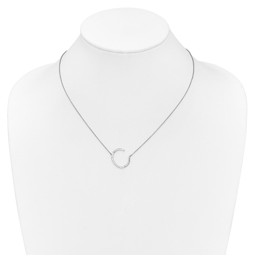 Sideways Diamond Initial Necklaces
