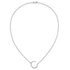 Sideways Diamond Initial Necklaces