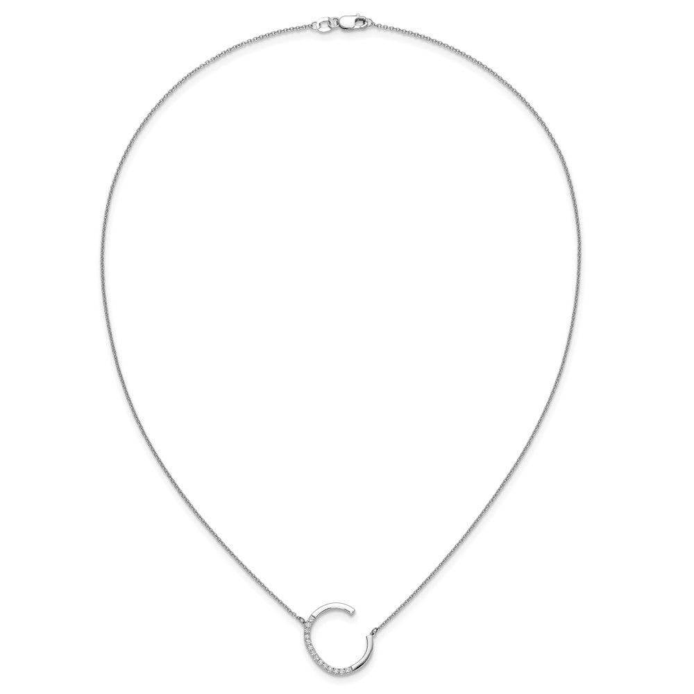 Sideways Diamond Initial Necklaces