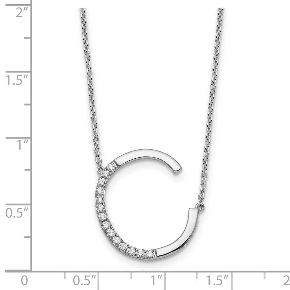 Sideways Diamond Initial Necklaces