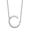Sideways Diamond Initial Necklaces
