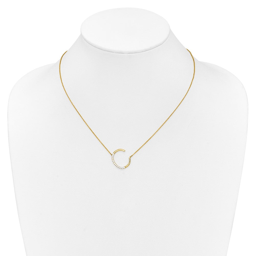 Sideways Diamond Initial Necklaces