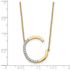 Sideways Diamond Initial Necklaces