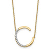 Sideways Diamond Initial Necklaces